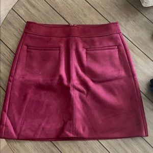 Burgundy pencil skirt